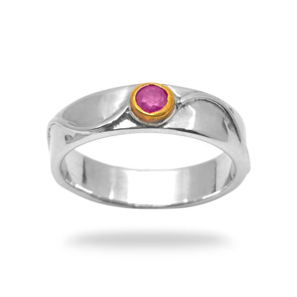 Bague grenat argent Rosa